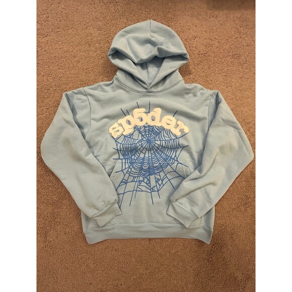 Sp5der hoodie Sky Blue size medium - Picture 1 of 4